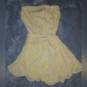 Hollister Yellow Floral Jumpsuit